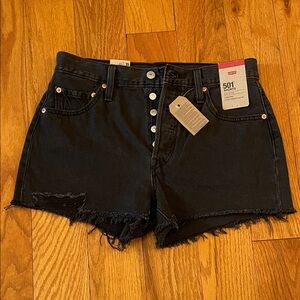 Levi's Women's 501 Sz29 Black Jean Shorts